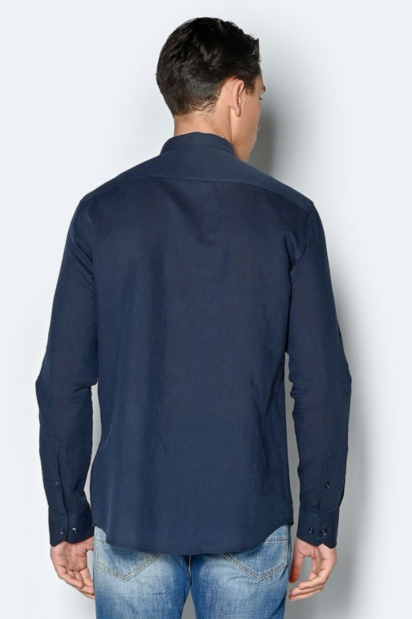 BROKERS ΑΝΔΡΙΚΟ ΠΟΥΚΑΜΙΣΟ ΛΙΝΟ REGULAR FIT ΜΠΛΕ 23016-601-08