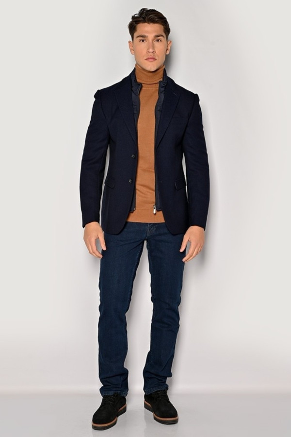 SOGO ΑΝΔΡΙΚΟ ΣΑΚΑΚΙ REGULAR FIT ΑΠΟΣΠΩΜΕΝΗ ΜΟΣΤΡΑ ΜΠΛΕ 23531-301-172