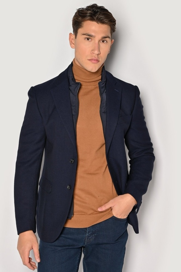 SOGO ΑΝΔΡΙΚΟ ΣΑΚΑΚΙ REGULAR FIT ΑΠΟΣΠΩΜΕΝΗ ΜΟΣΤΡΑ ΜΠΛΕ 23531-301-172