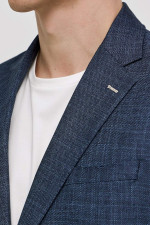 Ανδρικό σακάκι Sogo μπλε smart casual με υφή 25031-216-173