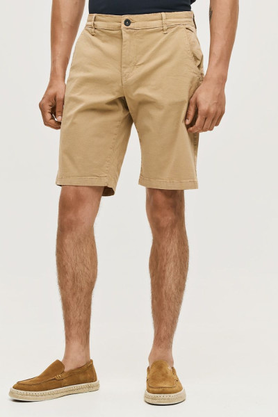 CAMARO ΑΝΔΡΙΚΗ ΒΕΡΜΟΥΔΑ CHINOS ΒΑΜΒΑΚΕΡΗ SLIM FIT ΜΠΕΖ 25025-451-458