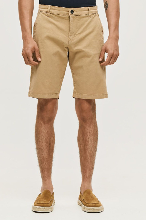 CAMARO ΑΝΔΡΙΚΗ ΒΕΡΜΟΥΔΑ CHINOS ΒΑΜΒΑΚΕΡΗ SLIM FIT ΜΠΕΖ 25025-451-458