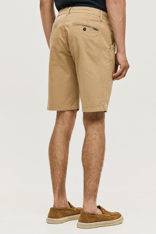 CAMARO ΑΝΔΡΙΚΗ ΒΕΡΜΟΥΔΑ CHINOS ΒΑΜΒΑΚΕΡΗ SLIM FIT ΜΠΕΖ 25025-451-458