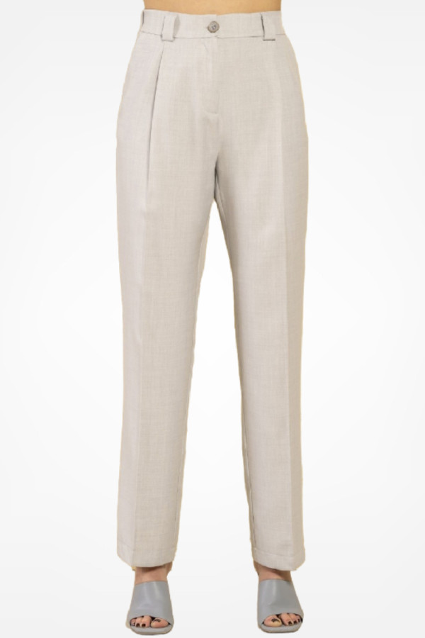 DERPOULI ΓΥΝΑΙΚΕΙΟ ΠΑΝΤΕΛΟΝΙ ΨΗΛΟΜΕΣΟ ΜΕ ΛΑΣΤΙΧΟ LIGHTGREY 1.15.38-49742