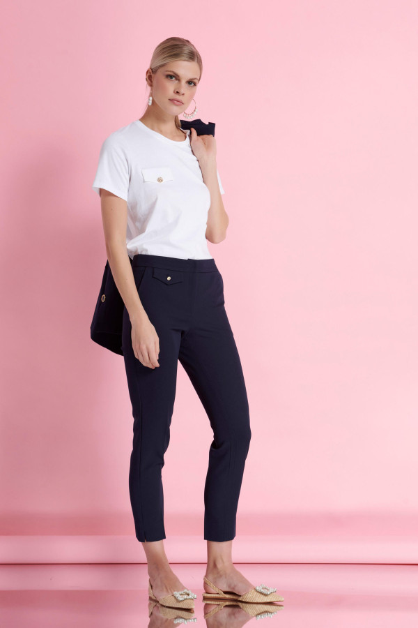 BILL COST ΓΥΝΑΙΚΕΙΟ ΠΑΝΤΕΛΟΝΙ JOGGER WAIST ΚΡΕΠ ΜΠΛΕ 10-030876-0