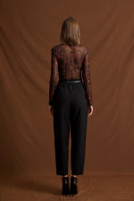 ENZZO ΓΥΝΑΙΚΕΙΟ ΠΑΝΤΕΛΟΝΙ ΨΗΛΟΜΕΣΟ ΜΕ ΖΩΝΗ NIMA ΜΑΥΡΟ 252221