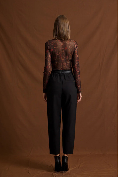 ENZZO ΓΥΝΑΙΚΕΙΟ ΠΑΝΤΕΛΟΝΙ ΨΗΛΟΜΕΣΟ ΜΕ ΖΩΝΗ NIMA ΜΑΥΡΟ 252221