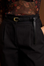 ENZZO ΓΥΝΑΙΚΕΙΟ ΠΑΝΤΕΛΟΝΙ ΨΗΛΟΜΕΣΟ ΜΕ ΖΩΝΗ NIMA ΜΑΥΡΟ 252221