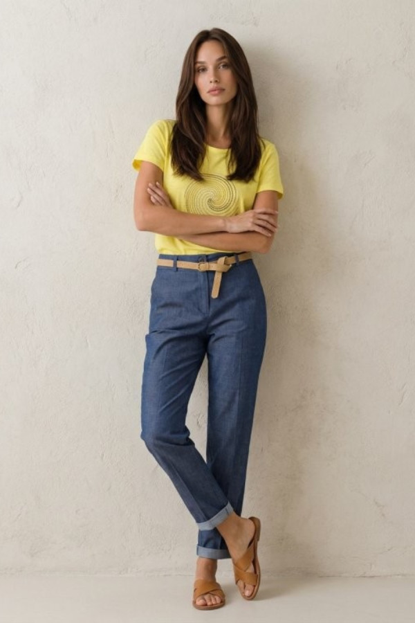 DERPOULI ΓΥΝΑΙΚΕΙΟ ΠΑΝΤΕΛΟΝΙ ΤΥΠΟΥ ΤΖΙΝ ΜΕ ΖΩΝΗ ΜΠΛΕ 1.15.39325