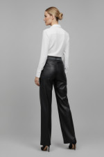 ELERIA CORTES ΓΥΝΑΙΚΕΙΟ ΠΑΝΤΕΛΟΝΙ WIDE LEG ΔΕΡΜΑΤΙΝΗ ΜΑΥΡΟ 223127