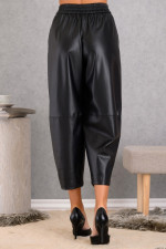 DERPOULI ΓΥΝΑΙΚΕΙΟ ΠΑΝΤΕΛΟΝΙ MOM FIT ΔΕΡΜΑΤΙΝΗ ΜΑΥΡΟ 1.15.27-50665