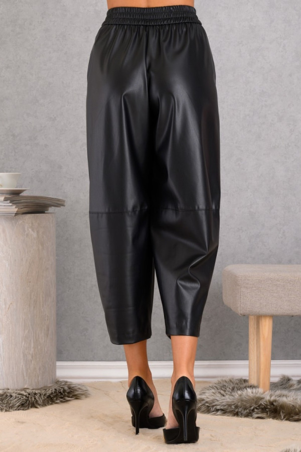 DERPOULI ΓΥΝΑΙΚΕΙΟ ΠΑΝΤΕΛΟΝΙ MOM FIT ΔΕΡΜΑΤΙΝΗ ΜΑΥΡΟ 1.15.27-50665