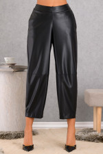 DERPOULI ΓΥΝΑΙΚΕΙΟ ΠΑΝΤΕΛΟΝΙ MOM FIT ΔΕΡΜΑΤΙΝΗ ΜΑΥΡΟ 1.15.27-50665