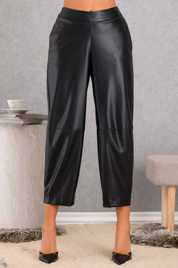 DERPOULI ΓΥΝΑΙΚΕΙΟ ΠΑΝΤΕΛΟΝΙ MOM FIT ΔΕΡΜΑΤΙΝΗ ΜΑΥΡΟ 1.15.27-50665