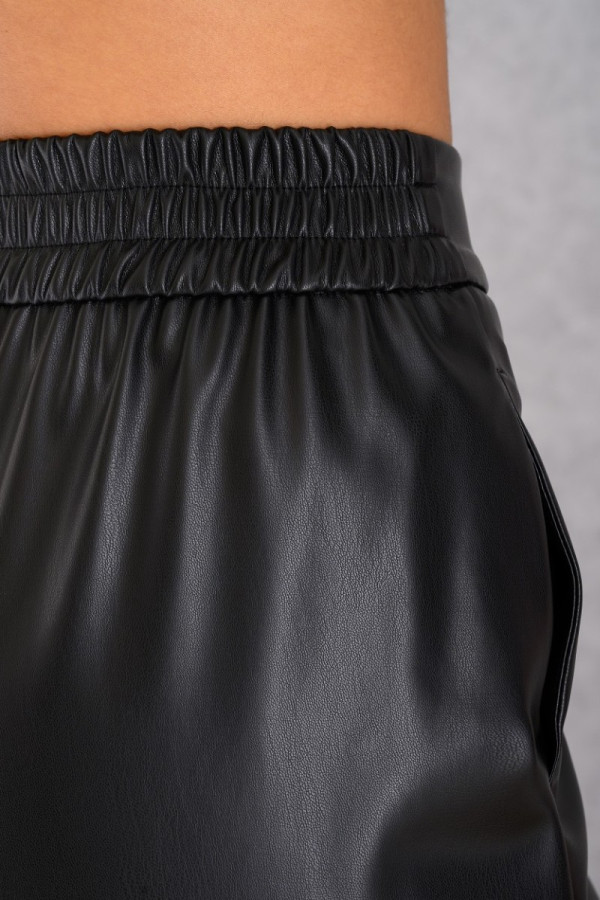 DERPOULI ΓΥΝΑΙΚΕΙΟ ΠΑΝΤΕΛΟΝΙ MOM FIT ΔΕΡΜΑΤΙΝΗ ΜΑΥΡΟ 1.15.27-50665