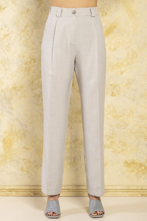 DERPOULI ΓΥΝΑΙΚΕΙΟ ΠΑΝΤΕΛΟΝΙ ΨΗΛΟΜΕΣΟ ΜΕ ΛΑΣΤΙΧΟ LIGHTGREY 1.15.38-49742