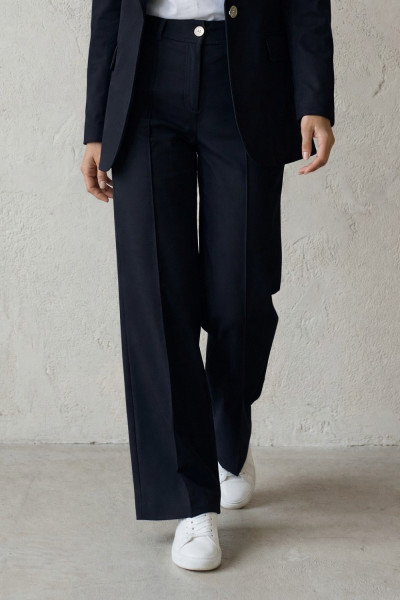 DERPOULI ΓΥΝΑΙΚΕΙΟ ΠΑΝΤΕΛΟΝΙ WIDE LEG ΣΚΟΥΡΟ ΜΠΛΕ 1.15.39322