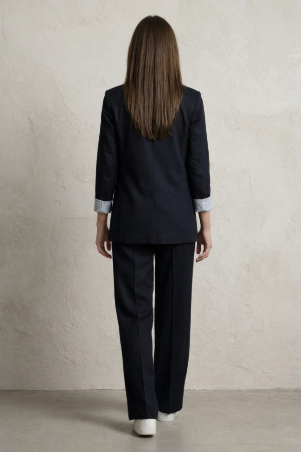 DERPOULI ΓΥΝΑΙΚΕΙΟ ΠΑΝΤΕΛΟΝΙ WIDE LEG ΣΚΟΥΡΟ ΜΠΛΕ 1.15.39322