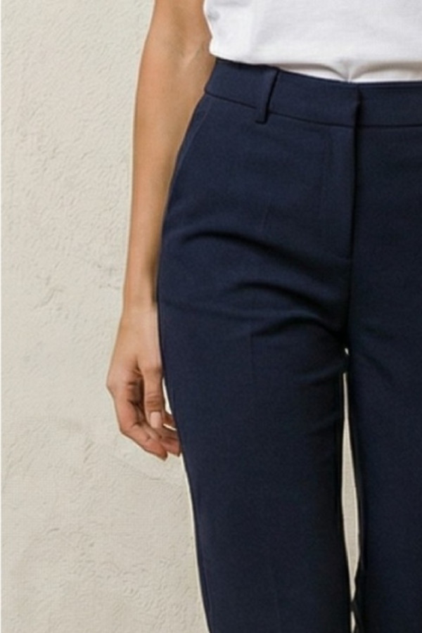 Γυναικείο παντελόνι μπλε με ελαστική εφαρμογή – Derpouli 1.15.39315