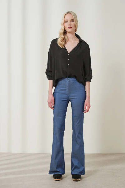 ENZZO ΓΥΝΑΙΚΕΙΟ ΨΗΛΟΜΕΣΟ ΠΑΝΤΕΛΟΝΙ FLARED SYLVIA DENIM 251148