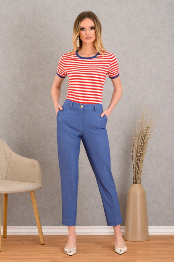DERPOULI ΓΥΝΑΙΚΕΙΟ ΠΑΝΤΕΛΟΝΙ ΜΕ ΛΑΣΤΙΧΟ DENIM 1.15.39012