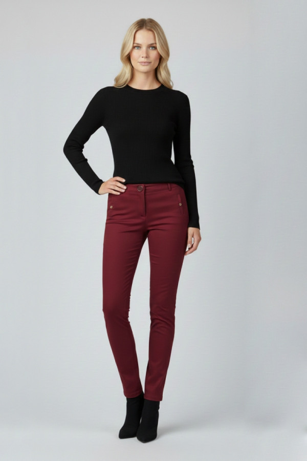 LUI E LEI ΓΥΝΑΙΚΕΙΟ ΠΑΝΤΕΛΟΝΙ ΒΑΜΒΑΚΕΡΟ BURGUNDY 124105