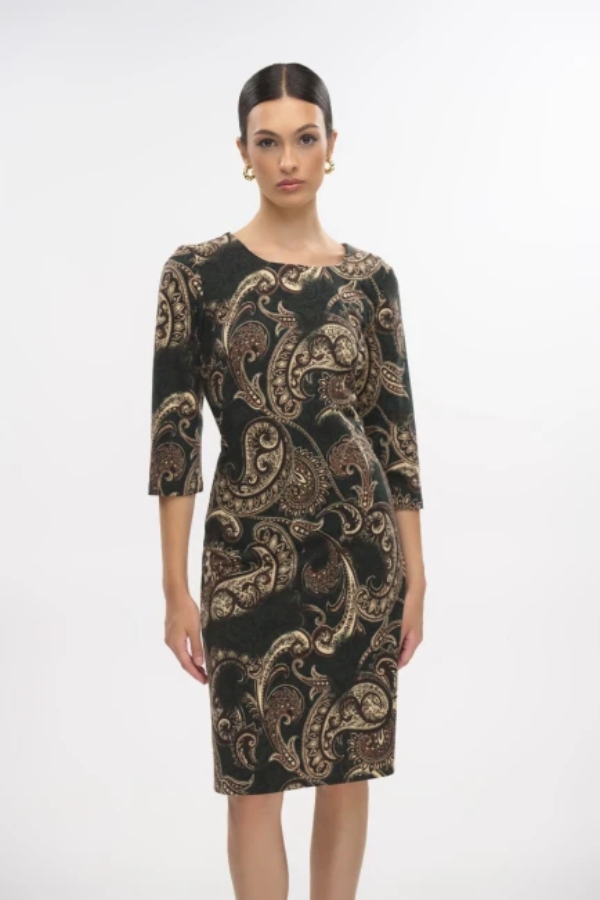 FIBES ΓΥΝΑΙΚΕΙΟ MIDI ΦΟΡΕΜΑ ΣΕ ΛΕΠΤΗ ΠΛΕΞΗ ΕΜΠΡΙΜΕ PLAISEY ΜΑΥΡΟ 05-9339