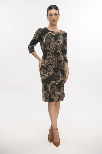 FIBES ΓΥΝΑΙΚΕΙΟ MIDI ΦΟΡΕΜΑ ΣΕ ΛΕΠΤΗ ΠΛΕΞΗ ΕΜΠΡΙΜΕ PLAISEY ΜΑΥΡΟ 05-9339