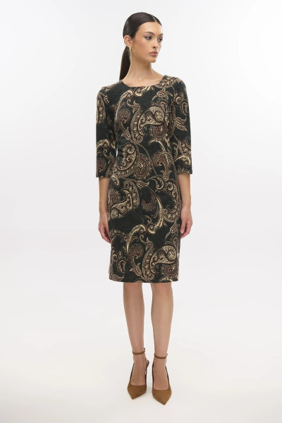 FIBES ΓΥΝΑΙΚΕΙΟ MIDI ΦΟΡΕΜΑ ΣΕ ΛΕΠΤΗ ΠΛΕΞΗ ΕΜΠΡΙΜΕ PLAISEY ΜΑΥΡΟ 05-9339