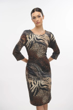 FIBES ΓΥΝΑΙΚΕΙΟ ΦΟΡΕΜΑ MIDI ΠΛΕΚΤΟ ΜΕ ΜΑΝΙΚΙΑ 3/4 ΕΜΠΡΙΜΕ ΜΠΕΖ 05-9335