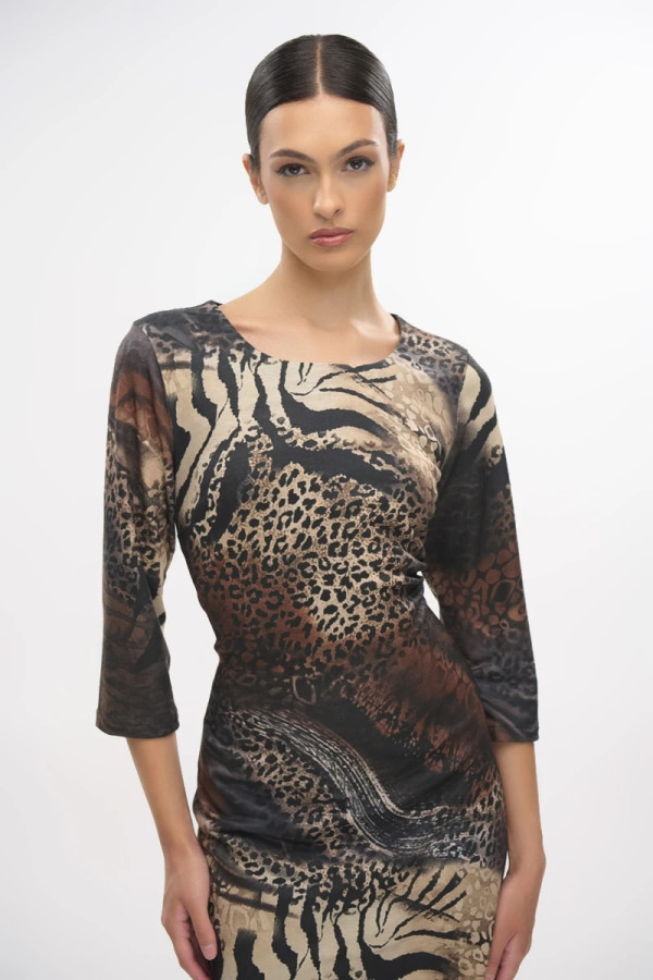 FIBES ΓΥΝΑΙΚΕΙΟ ΦΟΡΕΜΑ MIDI ΠΛΕΚΤΟ ΜΕ ΜΑΝΙΚΙΑ 3/4 ΕΜΠΡΙΜΕ ΜΠΕΖ 05-9335