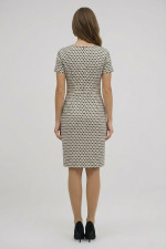 CECILIA ΓΥΝΑΙΚΕΙΟ MIDI ΦΟΡΕΜΑ ΜΕ "V" ΚΑΙ  ΠΟΥΑ ΜΟΤΙΒΟ A19C226