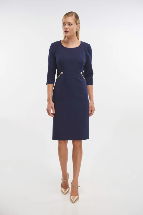 FIBES ΓΥΝΑΙΚΕΙΟ ΦΟΡΕΜΑ ΜΙΝΤΙ ΜΕ ΜΑΝΙΚΙΑ ΜΠΛΕ 05-5421