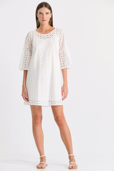 BILL COST ΓΥΝΑΙΚΕΙΟ ΦΟΡΕΜΑ BRODERIE  ΣΕ "Α" ΓΡΑΜΜΗ ΛΕΥΚΟ 10-350468-0