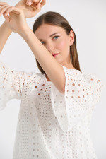 BILL COST ΓΥΝΑΙΚΕΙΟ ΦΟΡΕΜΑ BRODERIE  ΣΕ "Α" ΓΡΑΜΜΗ ΛΕΥΚΟ 10-350468-0