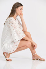 BILL COST ΓΥΝΑΙΚΕΙΟ ΦΟΡΕΜΑ BRODERIE  ΣΕ "Α" ΓΡΑΜΜΗ ΛΕΥΚΟ 10-350468-0