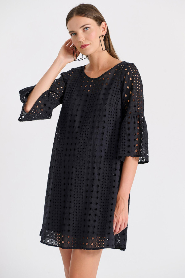 BILL COST ΓΥΝΑΙΚΕΙΟ ΦΟΡΕΜΑ BRODERIE  ΣΕ "Α" ΓΡΑΜΜΗ ΜΑΥΡΟ 10-350468-0