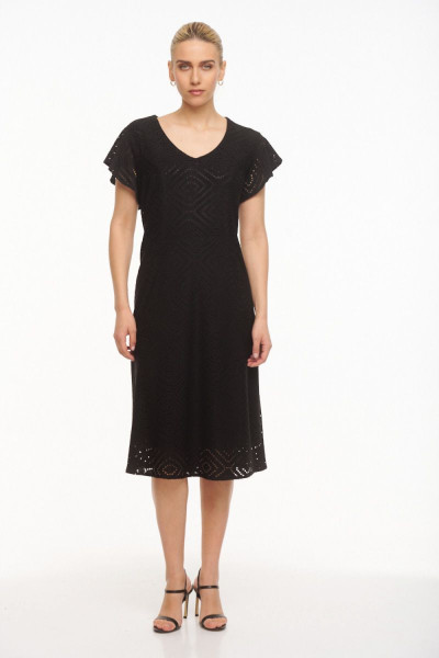 VETO WOMEN'S DRESS SHORT SLEEVE WITH KIPPOOR PATTERN BLACK 05-4669
