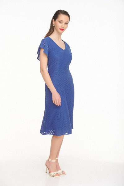 VETO WOMEN'S DRESS SHORT SLEEVE WITH KIPPOOR PATTERN BLUE ROYAL 05-4669