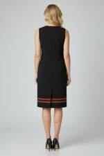 VAGIAS ΓΥΝΑΙΚΕΙΟ MIDI ΦΟΡΕΜΑ ΚΡΕΠ ΜΕ EXTRA MANIKIA ΜΑΥΡΟ 9785-10