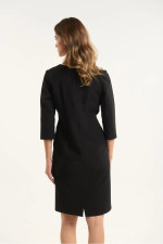 FIBES ΓΥΝΑΙΚΕΙΟ ΜΟΝΟΧΡΩΜΟ ΦΟΡΕΜΑ MIDI "V' ΜΑΚΡΥΜΑΝΙΚΟ ΜΑΥΡΟ 05-9344