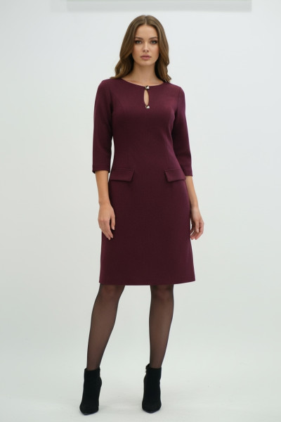 VAGIAS ΓΥΝΑΙΚΕΙΟ ΦΟΡΕΜΑ ΜΕ ΜΑΝΙΚΙΑ ΤΡΟΥΑΚΑΡ PENCIL BURGUNDY 5625-30