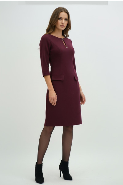 VAGIAS ΓΥΝΑΙΚΕΙΟ ΦΟΡΕΜΑ ΜΕ ΜΑΝΙΚΙΑ ΤΡΟΥΑΚΑΡ PENCIL BURGUNDY 5625-30