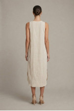 Γυναικείο midi φόρεμα Derpouli μπεζ loose fit 1.20.50890