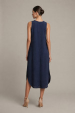 Γυναικείο midi φόρεμα Derpouli μπλε loose fit 1.20.50890
