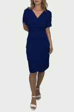 VAGIAS ΓΥΝΑΙΚΕΙΟ ΦΟΡΕΜΑ MIDI ΚΡΟΥΑΖΕ ΜΕ ΜΑΝΙΚΙΑ DARK BLUE 4740-100