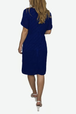 VAGIAS ΓΥΝΑΙΚΕΙΟ ΦΟΡΕΜΑ MIDI ΚΡΟΥΑΖΕ ΜΕ ΜΑΝΙΚΙΑ DARK BLUE 4740-100
