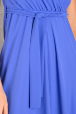 DERPOULI ΓΥΝΑΙΚΕΙΟ MAXI ΦΟΡΕΜΑ ΚΡΟΥΑΖΕ ΜΟΝΟΧΡΩΜΟ BLUE-MAUVE 1.20.39079