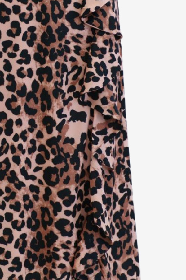 VAGIAS ΓΥΝΑΙΚΕΙΟ ΦΟΡΕΜΑ ΑΜΑΝΙΚΟ ΚΡΟΥΑΖΕ ANIMAL PRINT ΚΑΦΕ 5759-127