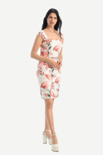 VAGIAS ΓΥΝΑΙΚΕΙΟ ΦΟΡΕΜΑ MIDI (ΜΕ EXTRA ΜΑΝΙΚΙ ) FLORAL MULTICOLOR 1627-17